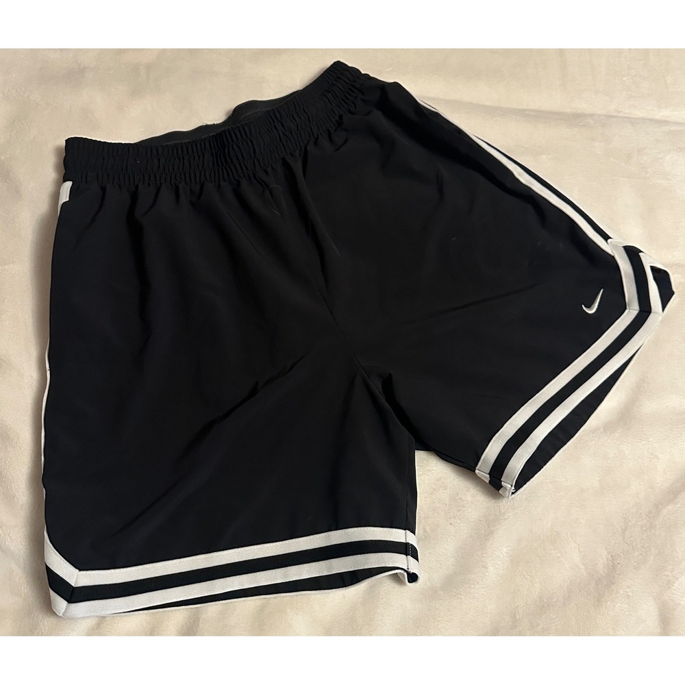 Nike Boys M Dri-FIT Basketball‎ Shorts Black White Striped FN2659-010 Athletic